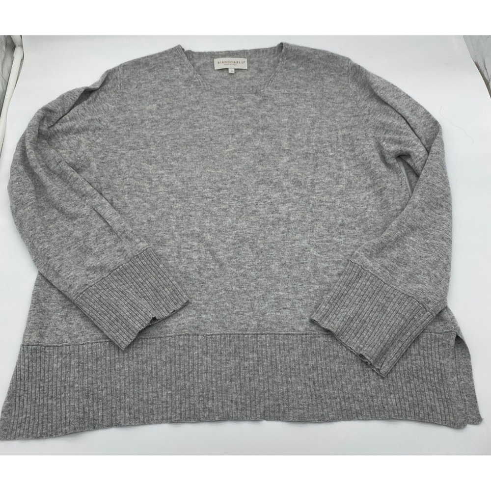 Bianco Blu Women's Gray Luxury Blend‎ Sweater Made in Italy Size XL